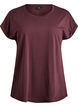 Kort&aelig;rmet t-shirt i bomuldsblanding, M&oslash;rk Bordeaux, Packshot image number 0