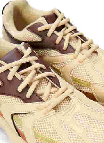 Wide fit sneakers, Beige Brown, Packshot image number 3
