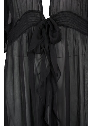 Strand kimono med korte ærmer, Black, Packshot image number 2