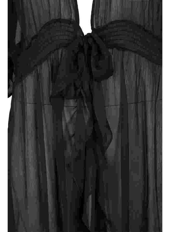 Strand kimono med korte ærmer, Black, Packshot image number 2