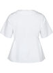 Kortærmet bluse med flæsedetalje, Hvid, Packshot image number 1