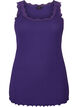 Top med blondekant, Lilla, Packshot image number 0