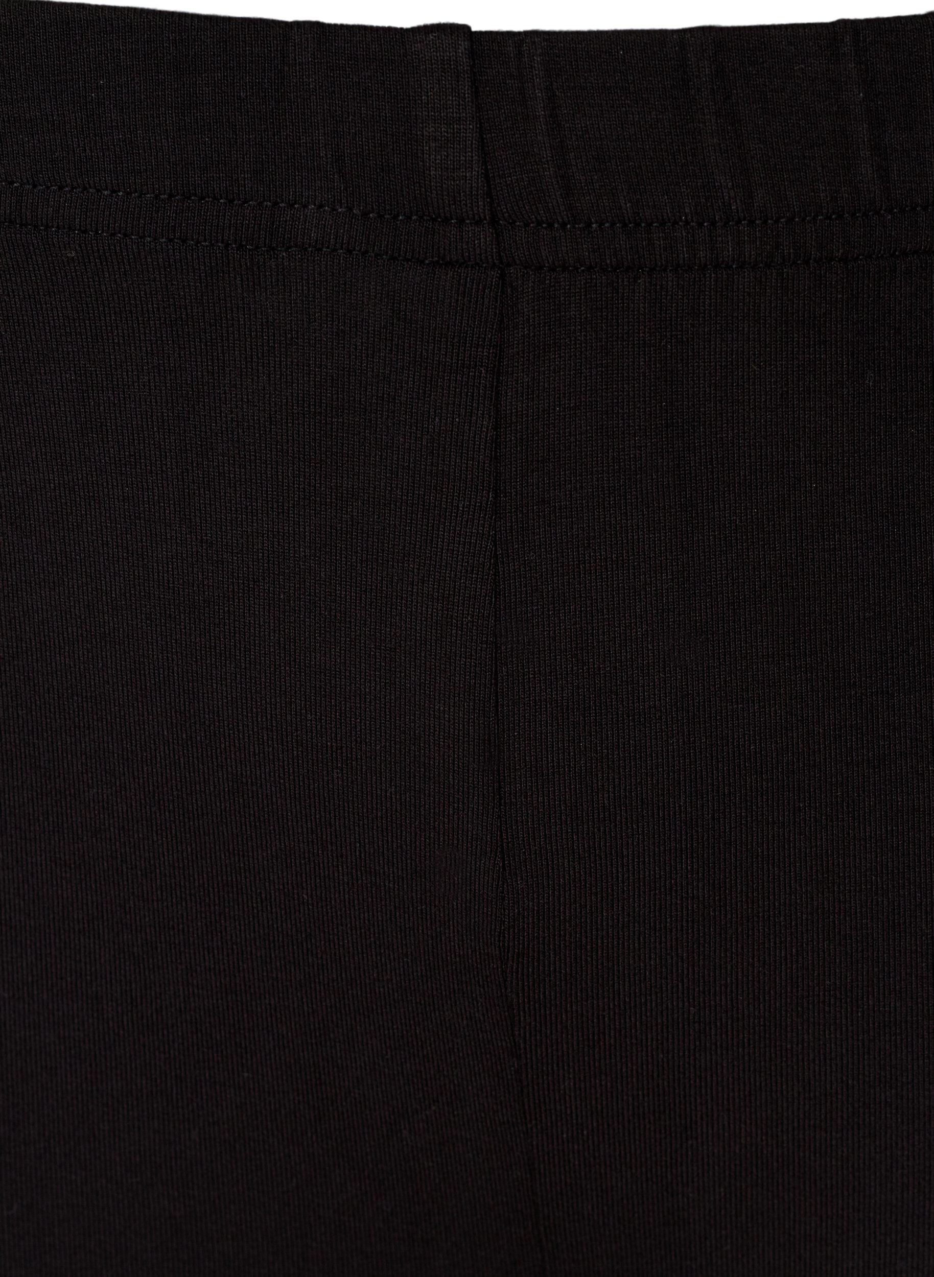 ZizziEnsfarvede basis cykelshorts, Sort, Packshot image number 2