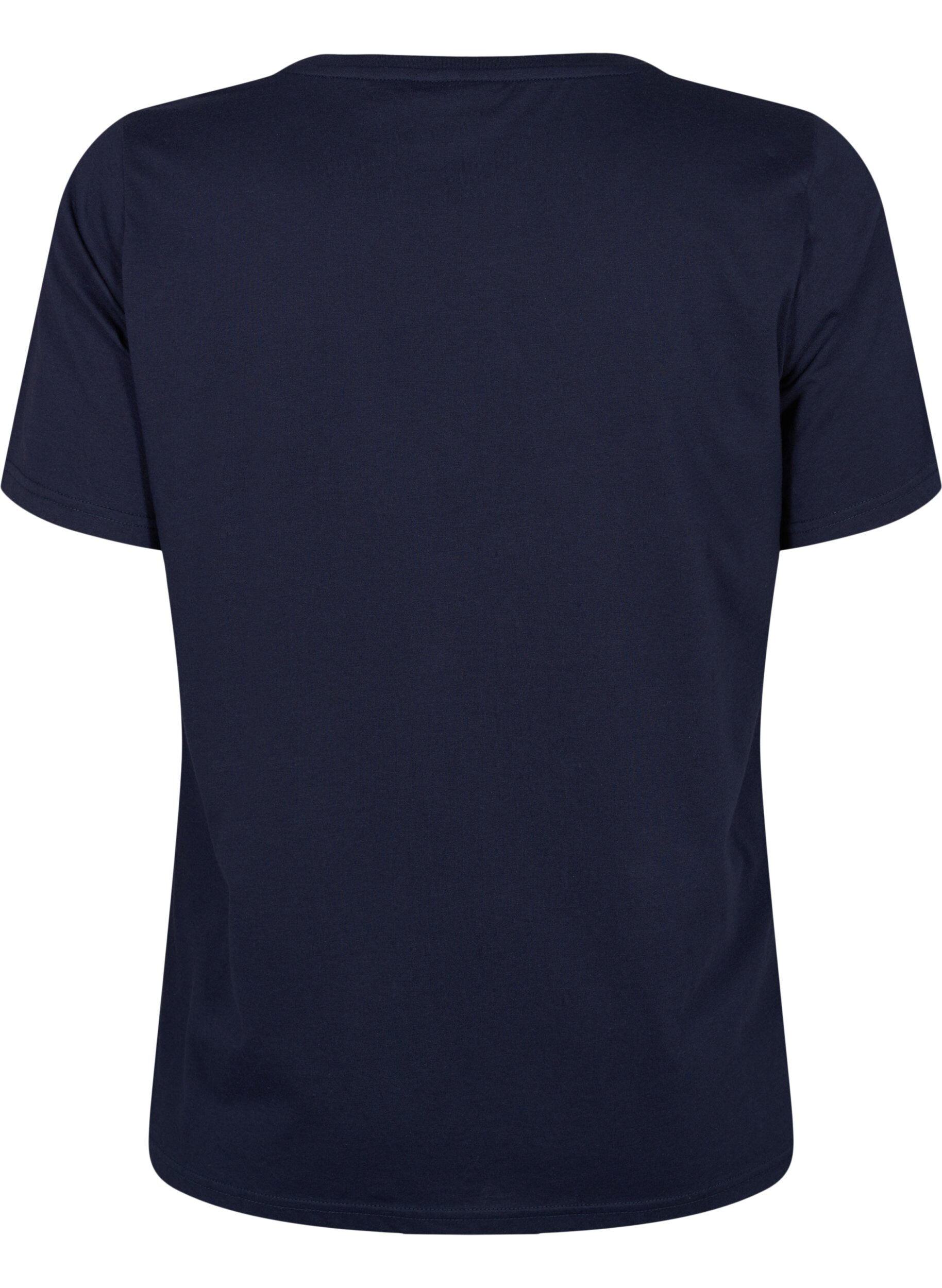 Zizzi FLASH - T-shirt med motiv, Navy Blazer, Packshot image number 1