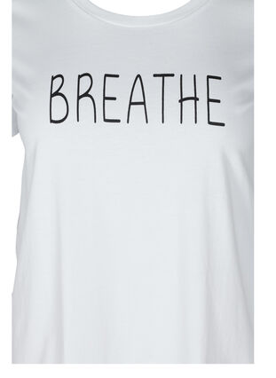 Kortærmet t-shirt med print, Br White BREATHE, Packshot image number 2