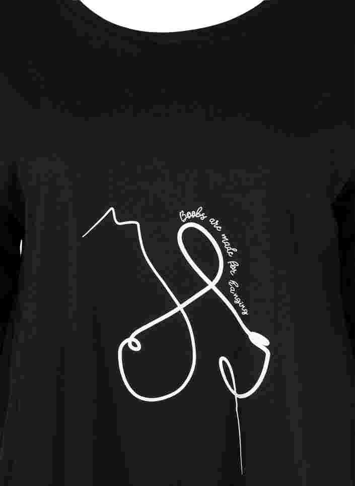 Støt Brysterne - T-shirt i bomuld, Black, Packshot image number 2