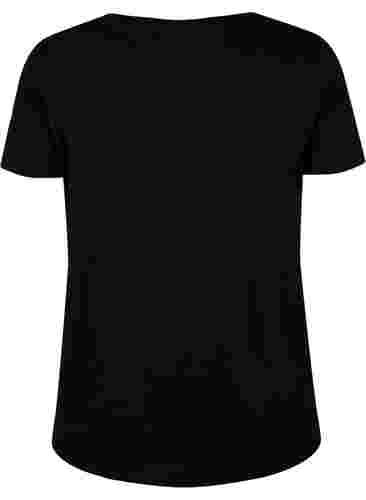 Trænings t-shirt med print, Black w. Stripe Move, Packshot image number 1
