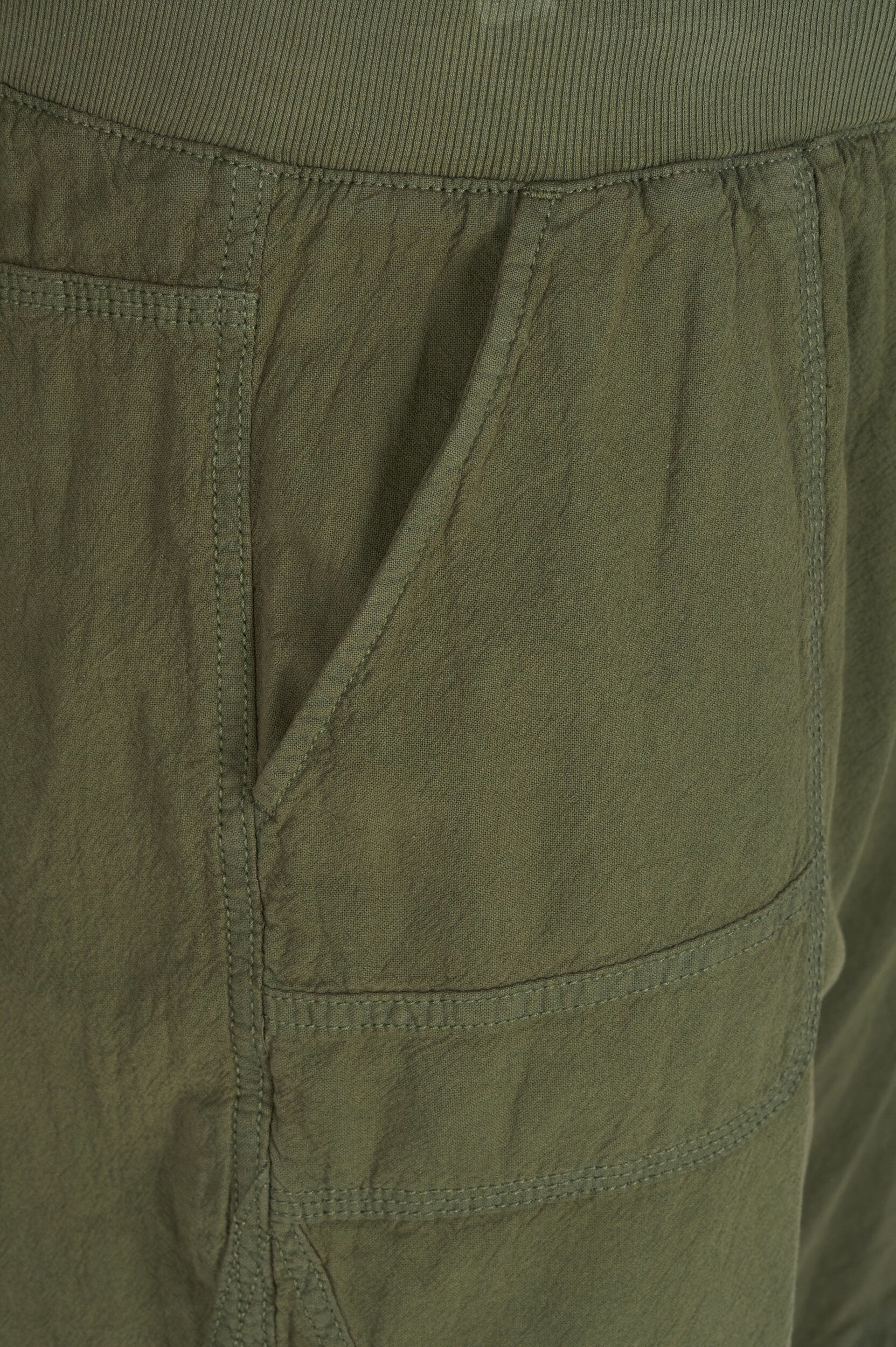 ZizziL&oslash;se shorts i bomuld med lommer, Gr&oslash;n, Packshot image number 2