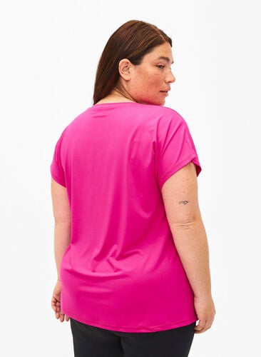 Kortærmet trænings t-shirt , Neon Pink Glo, Model image number 1