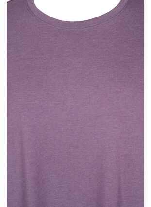Meleret t-shirt natkjole med korte ærmer, Vintage Violet Mel., Packshot image number 2