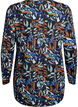 M&oslash;nstret bluse med lange &aelig;rmer, Bl&aring;, Packshot image number 1