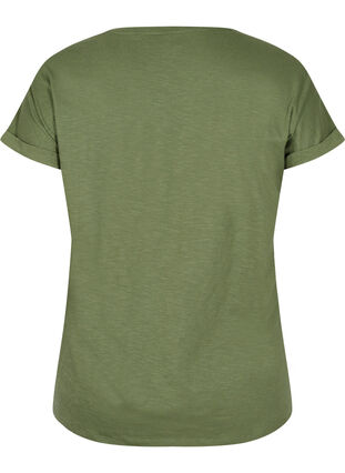 T-shirt med tryk i økologisk bomuld, Four Leaf CloverText, Packshot image number 1