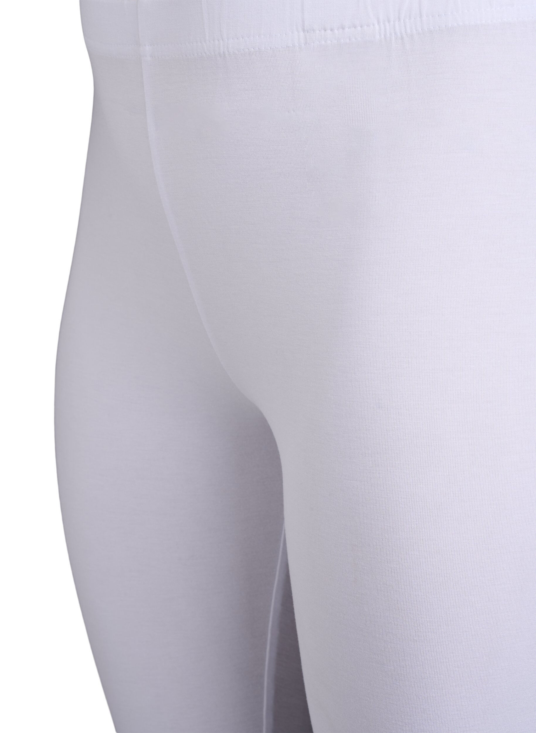 Zizzi Basis leggings i viskose, Hvid, Packshot image number 2