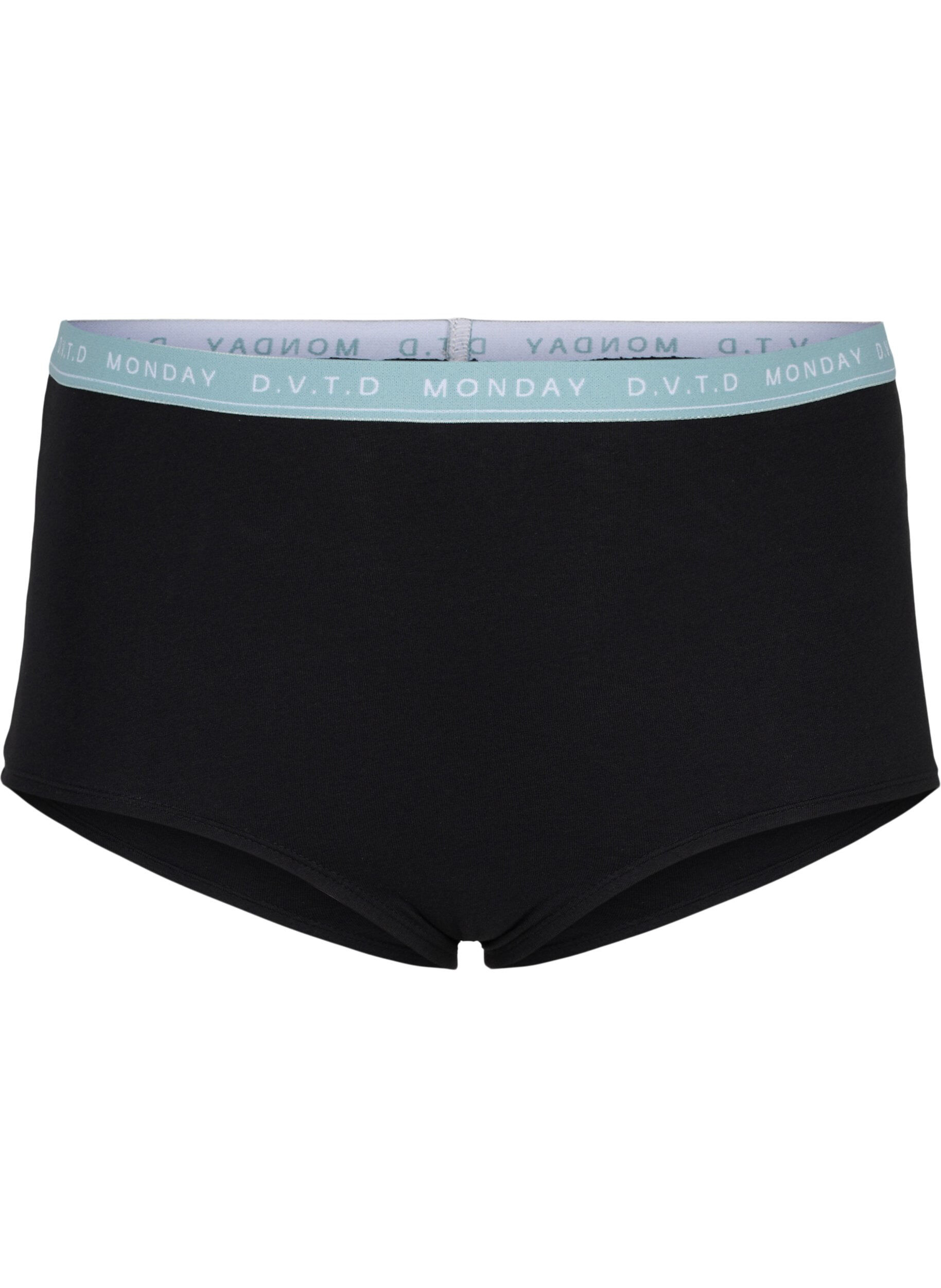 Zizzi 7-pak bomulds hipster med ugedage, Multi Pastel Pack, Packshot image number 2