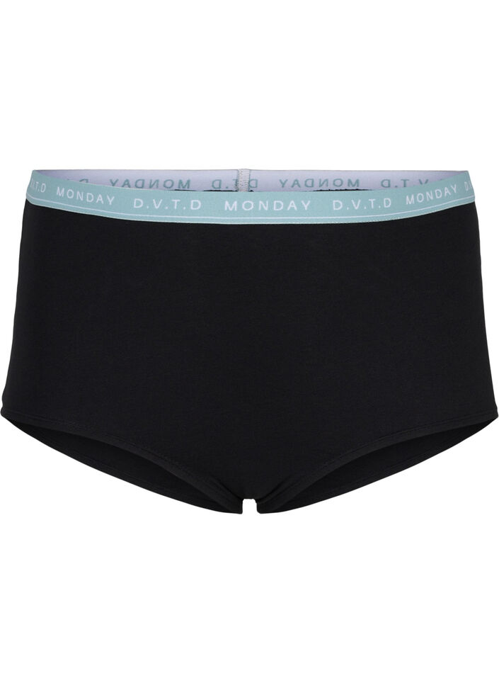 7-pak bomulds hipster med ugedage, Multi Pastel Pack, Packshot image number 2