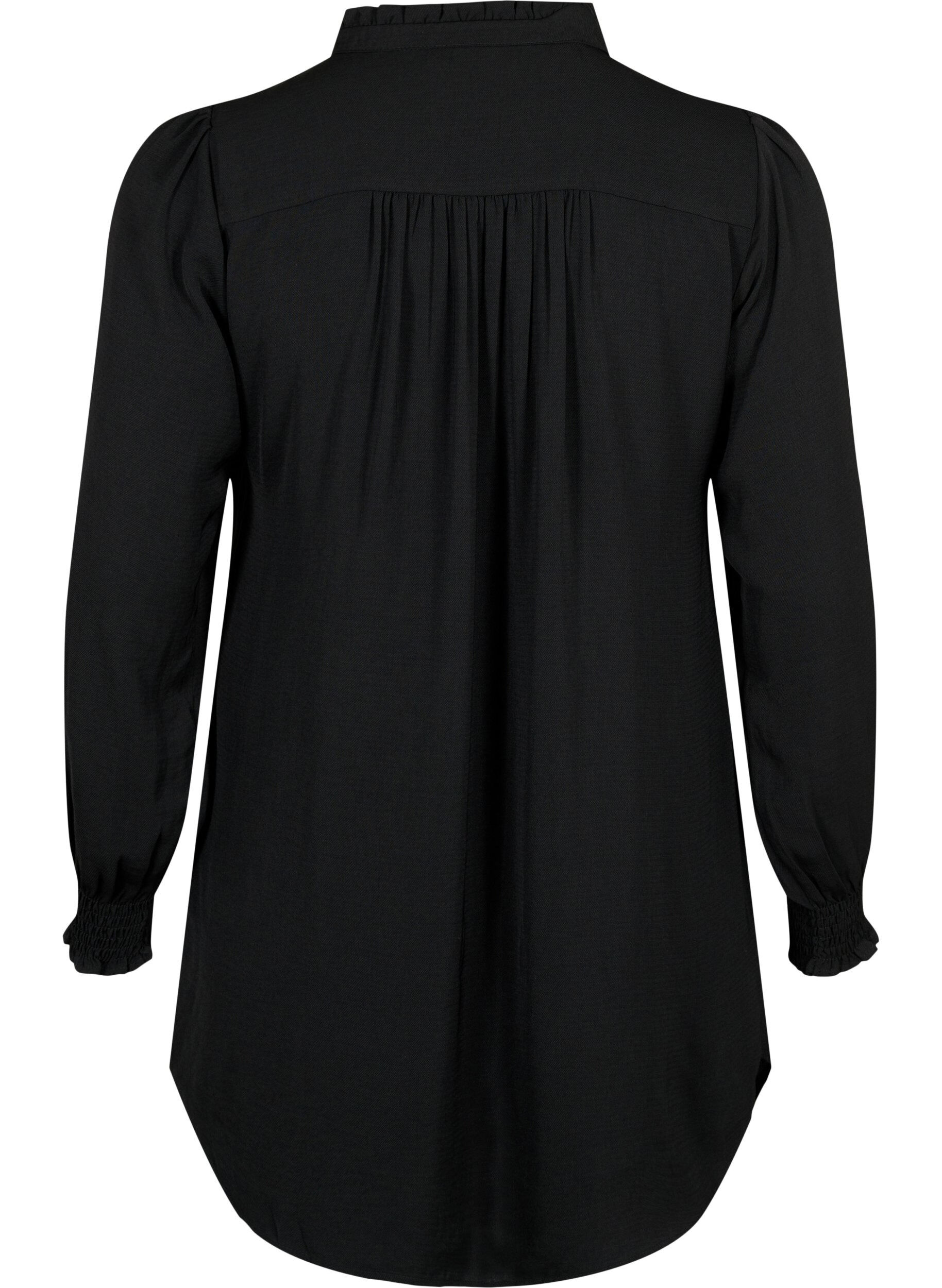 Zizzi Tunika med smock, Black, Packshot image number 1