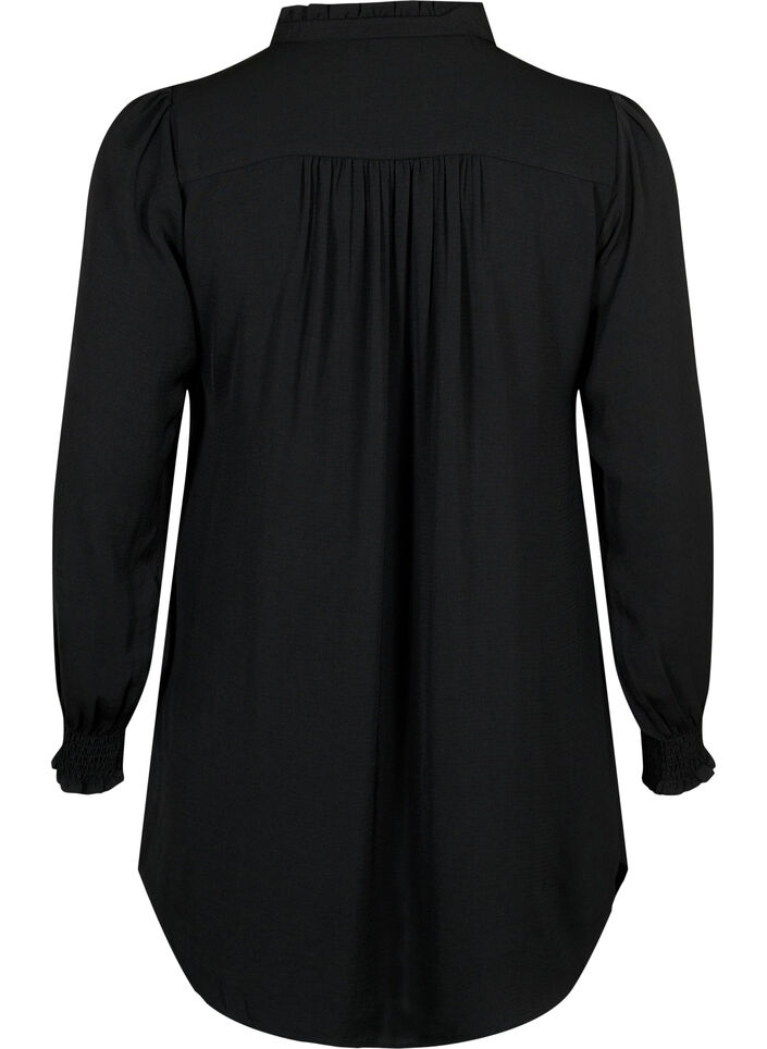 Tunika med smock, Black, Packshot image number 1