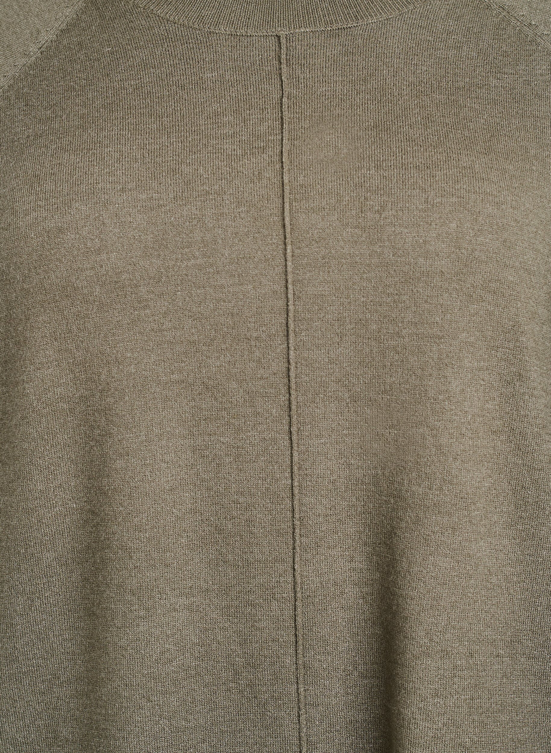 Zizzi Strikbluse med midters&oslash;m og raglan&aelig;rmer, Gr&oslash;n, Packshot image number 2