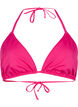 Ensfarvet trekants bikini bh, Lyserød, Packshot image number 0