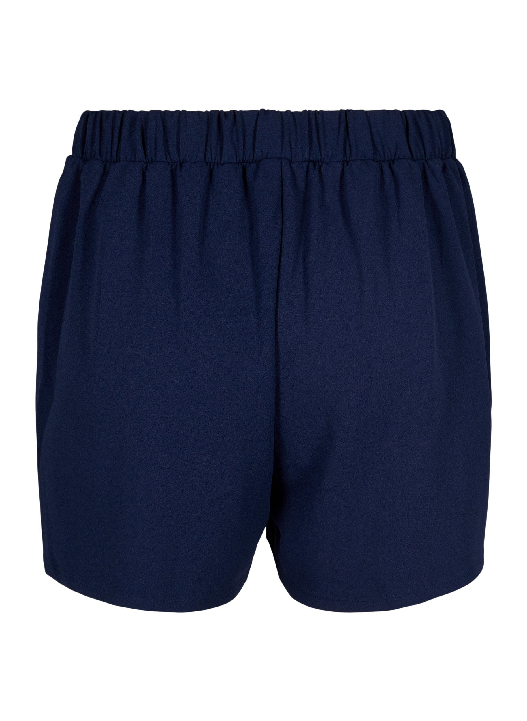 Zizzi FLASH - L&oslash;se shorts med lommer, Bl&aring;, Packshot image number 1