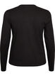 Lang&aelig;rmet basis T-shirt med rund hals, Sort, Packshot image number 1