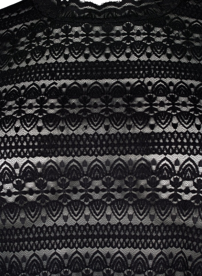 Blondebluse med lange ærmer, Black, Packshot image number 2