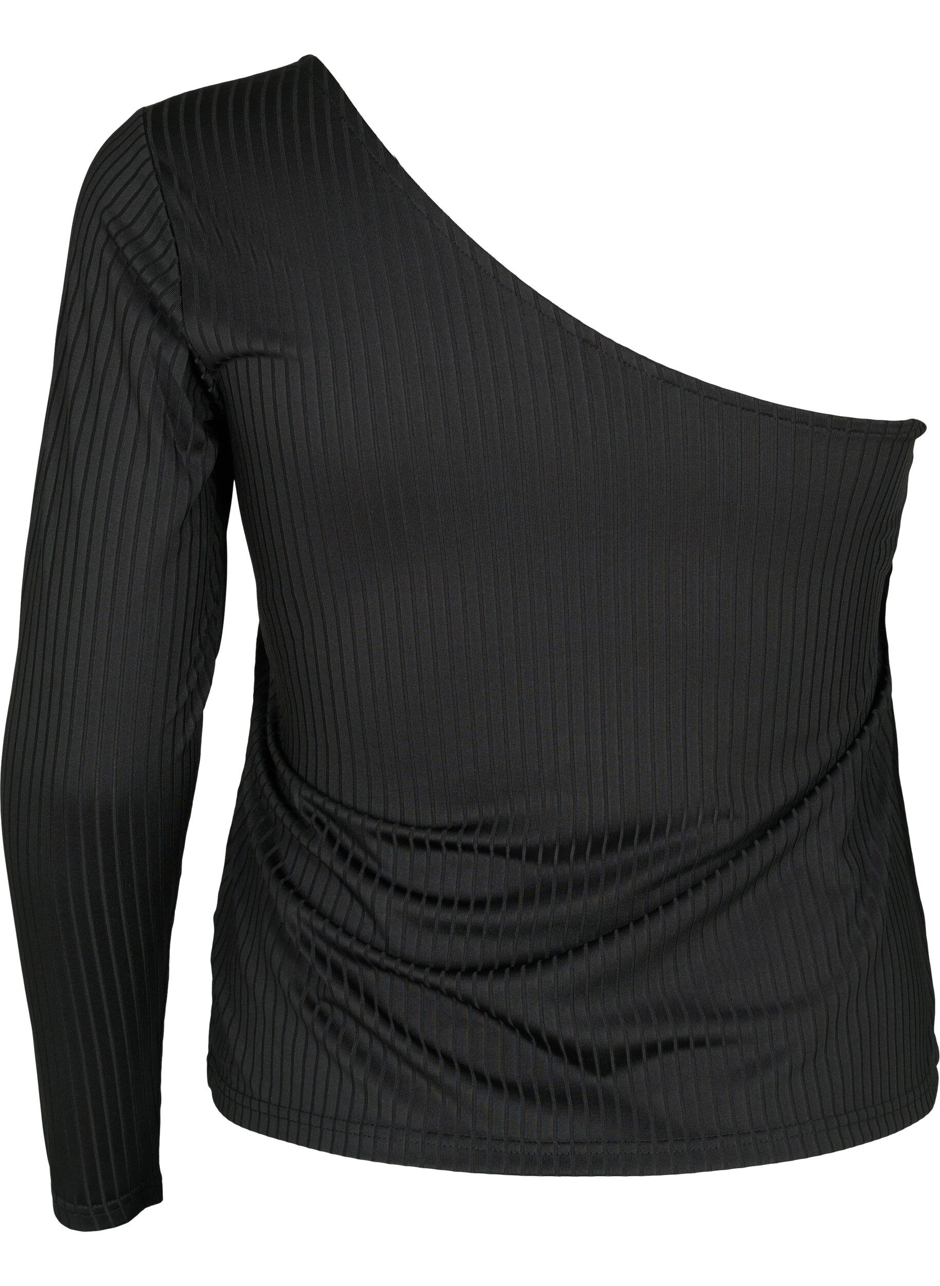 Zizzi One-shoulder bluse , Black, Packshot image number 1