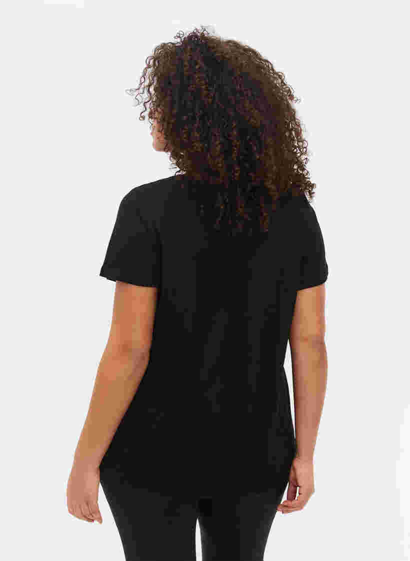 Trænings t-shirt med print, Black w. Raise, Model image number 1