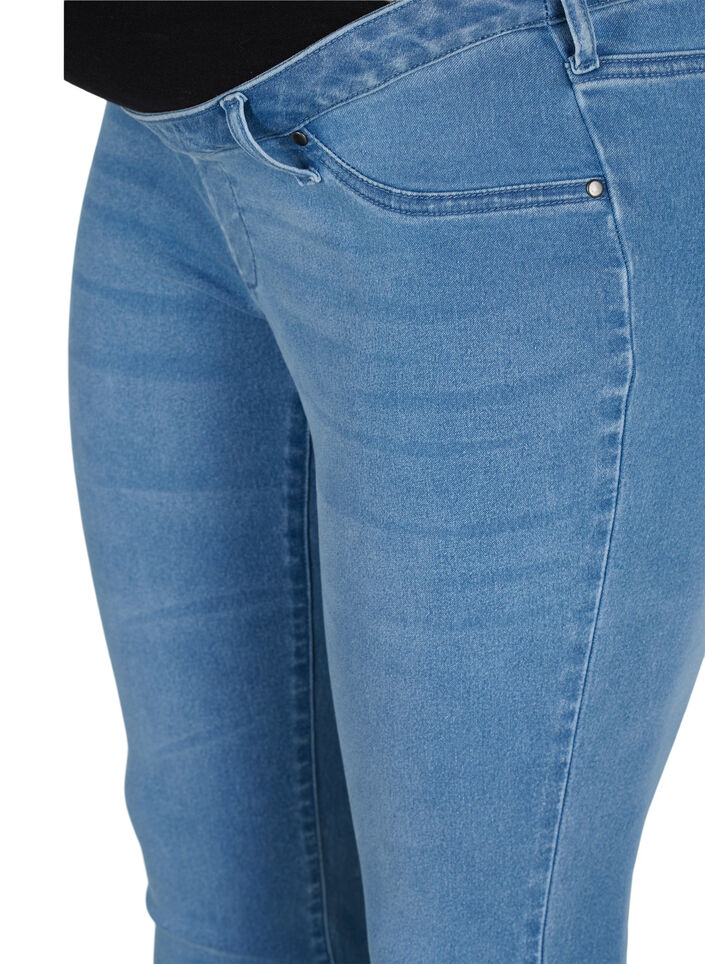 Graviditets jeggings i bomuldsmix, Light blue denim, Packshot image number 2