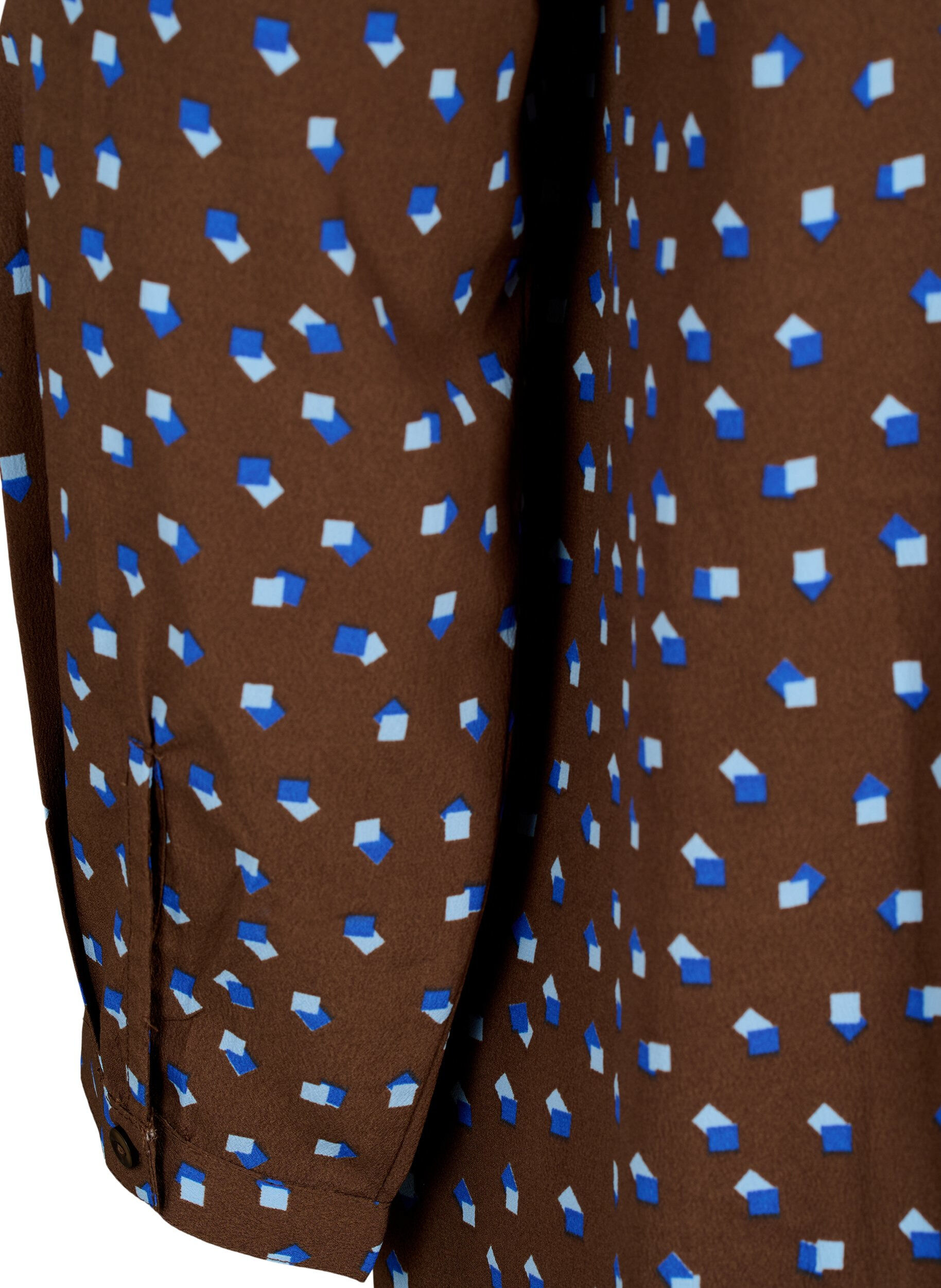 Zizzi FLASH - Printet tunika med lange &aelig;rmer, Chicory Coffee AOP, Packshot image number 4