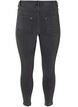 Cropped Amy jeans med lynl&aring;sdetalje, Gr&aring;, Packshot image number 1