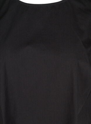 Økologisk bomulds tunika med 2/4 ærmer, Black, Packshot image number 2