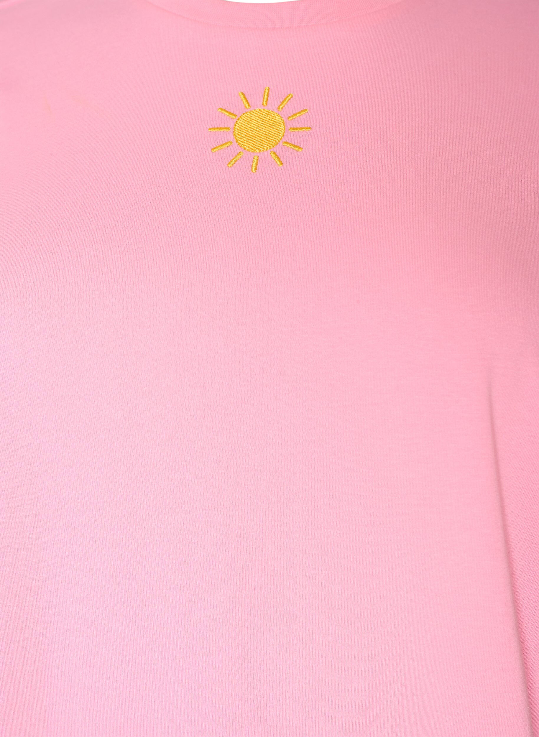 ZizziT-shirt i &oslash;kologisk bomuld med tekstmotiv, Lyser&oslash;d, Packshot image number 2