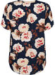 Bluse med korte &aelig;rmer og v-udsk&aelig;ring , Bl&aring;, Packshot image number 1