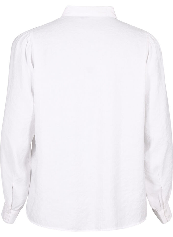 Langærmet skjorte i TENCEL™ Modal , Bright White, Packshot image number 1