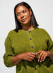 Ribstrikket cardigan med knapper, Gr&oslash;n, Model image number 3