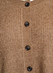 Ribstrikket cardigan med knapper, Brun, Packshot image number 2