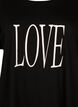 Oversize t-shirt med tryk , Black W. Love, Packshot image number 2
