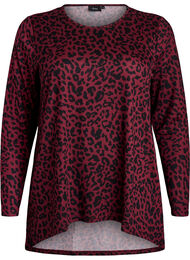 Leo bluse med lange &aelig;rmer, M&oslash;rk Bordeaux