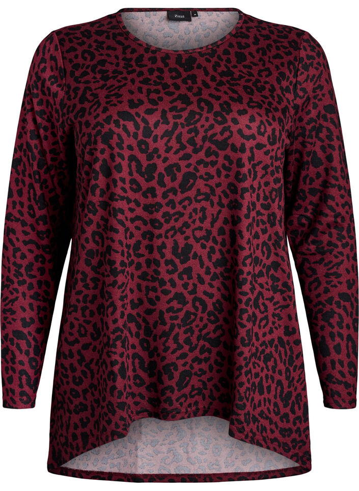 Leo bluse med lange &aelig;rmer, M&oslash;rk Bordeaux, Packshot image number 0