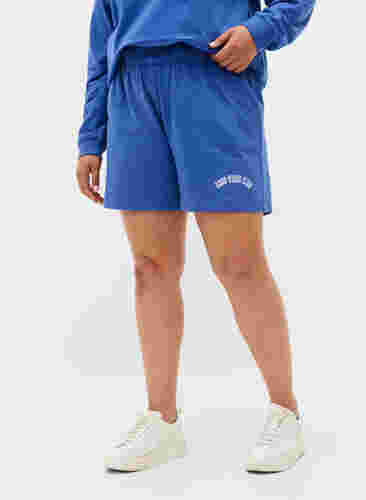 Sweatshorts med lommer, Dazzling Blue, Model image number 2