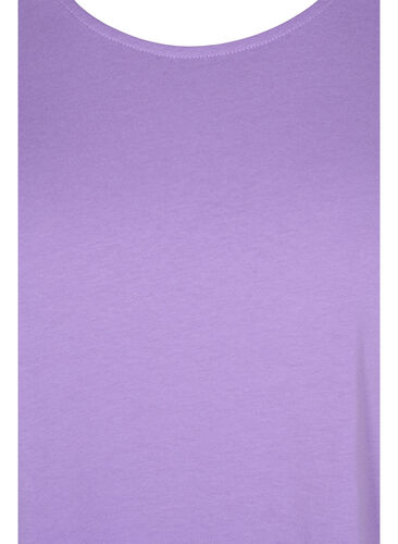 T-shirt i bomuldsmix, Paisley Purple, Packshot image number 2