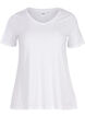 Ensfarvet basis t-shirt i bomuld, Hvid, Packshot image number 0