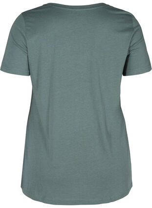 Kortærmet t-shirt med v-udskæring, Balsam Green, Packshot image number 1