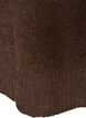 L&oslash;s strikbluse med rullekrave, Brun, Packshot image number 3