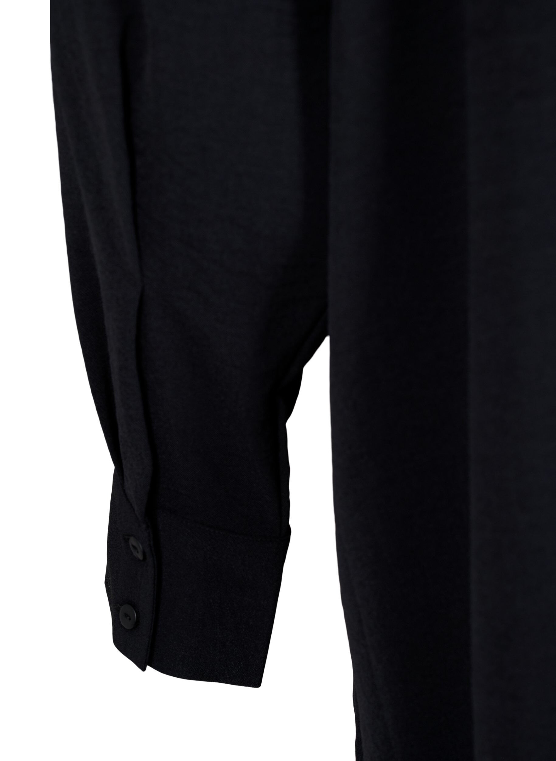 Zizzi Kort kjole med blondedetalje, Black, Packshot image number 3