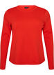 Lang&aelig;rmet basis T-shirt med rund hals, R&oslash;d, Packshot image number 0