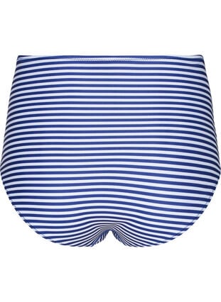 Stribet bikinitrusse med høj talje, Blue Striped, Packshot image number 1