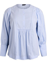 A-formet bluse med tern, Blå