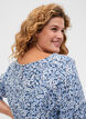 Graviditets bluse i viskose med blomsterprint, Blue Flower AOP, Model image number 2